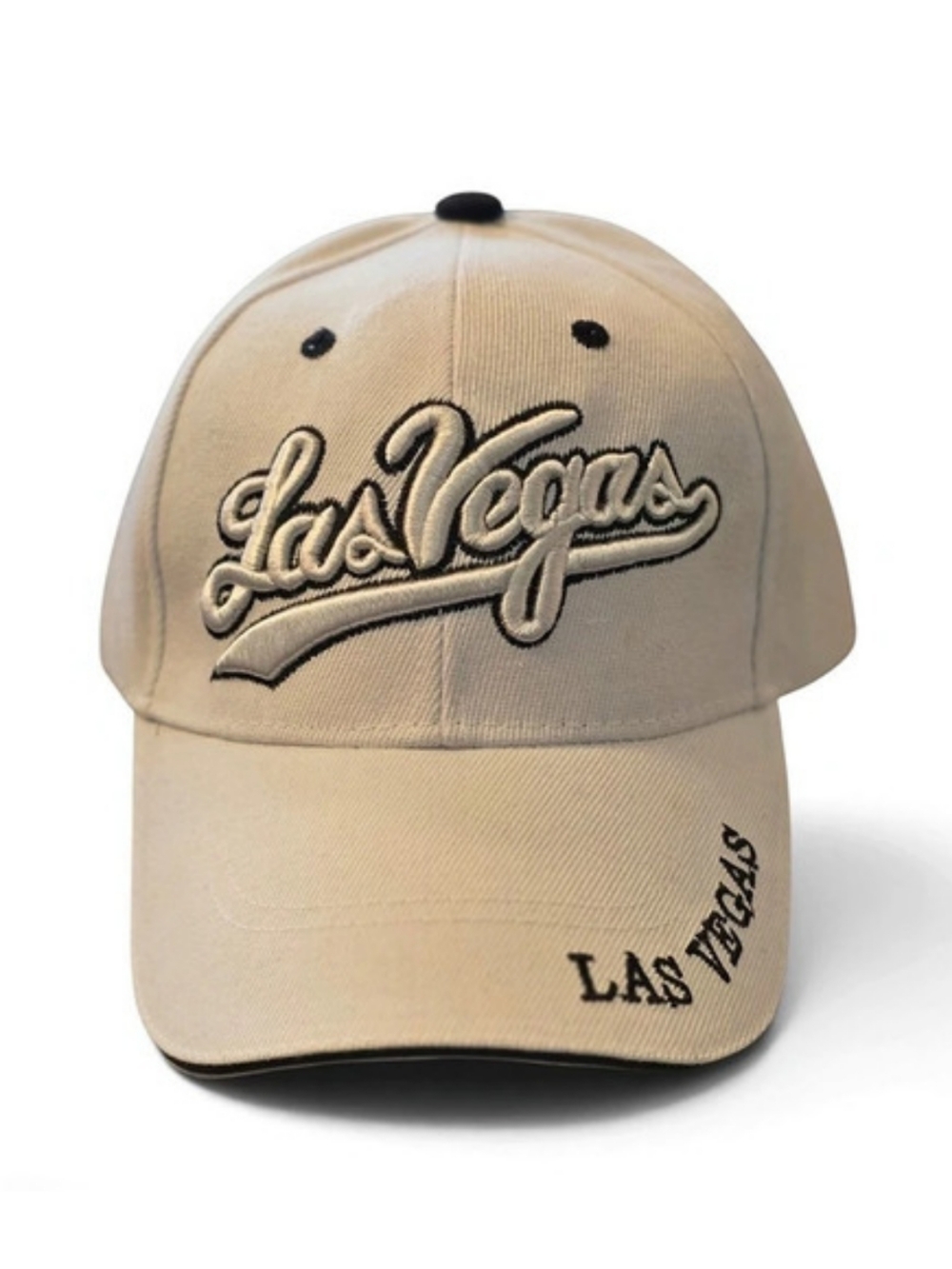 Las Vegas Embroidered Hat in Beige